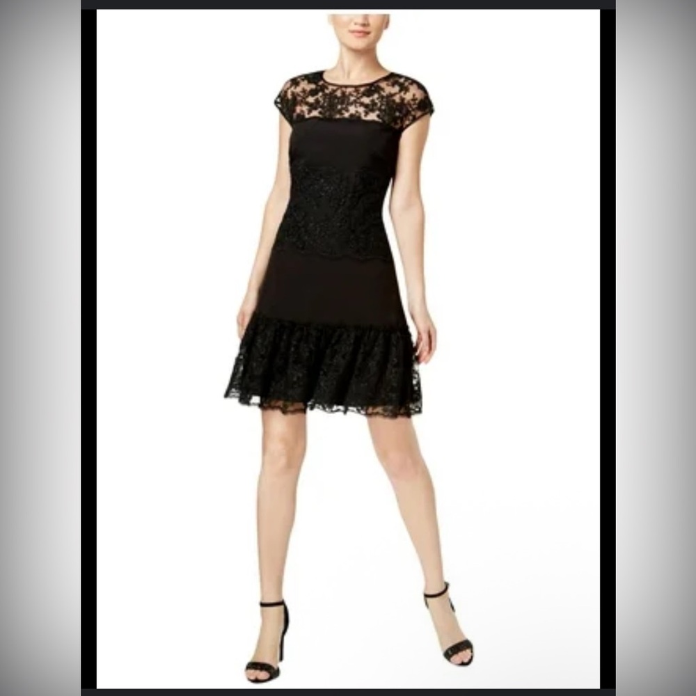 NWOT MSK Black Sheath Dress Sleeveless Size 10 - Picture 3 of 6
